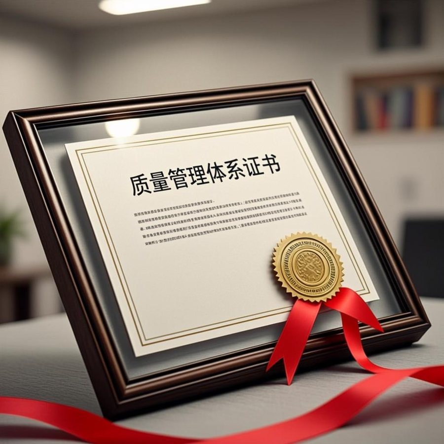 ISO9001质量管理体系认证证书实拍
