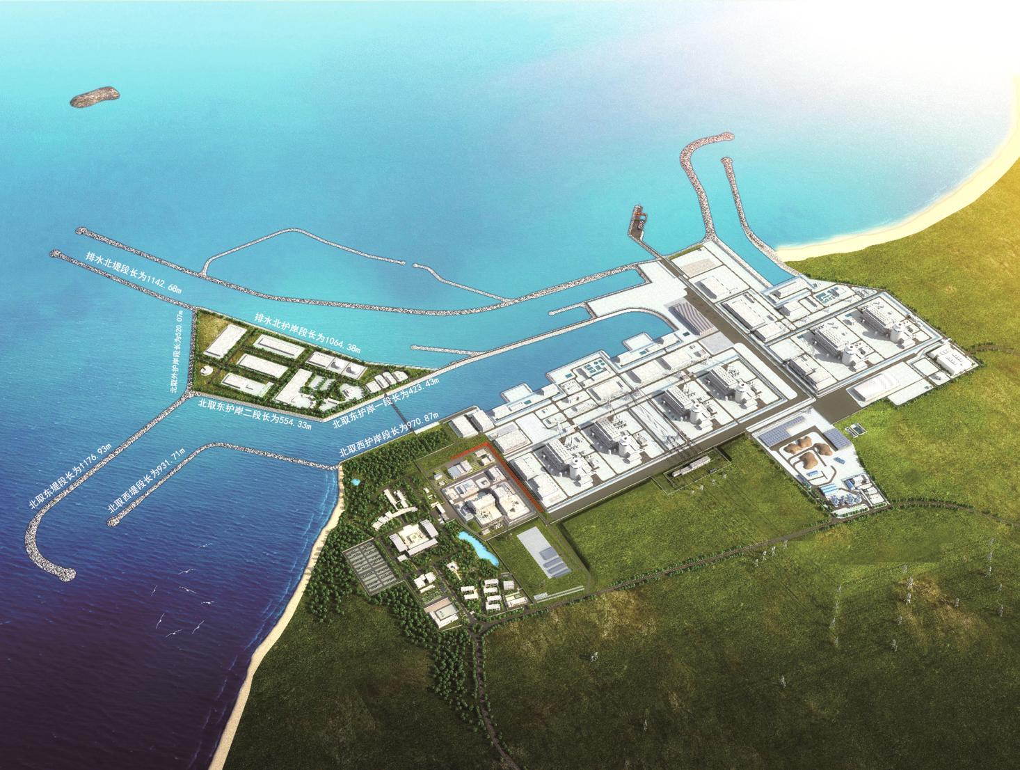 Coastal industrial port works